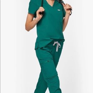 Figs hunter green scrub set